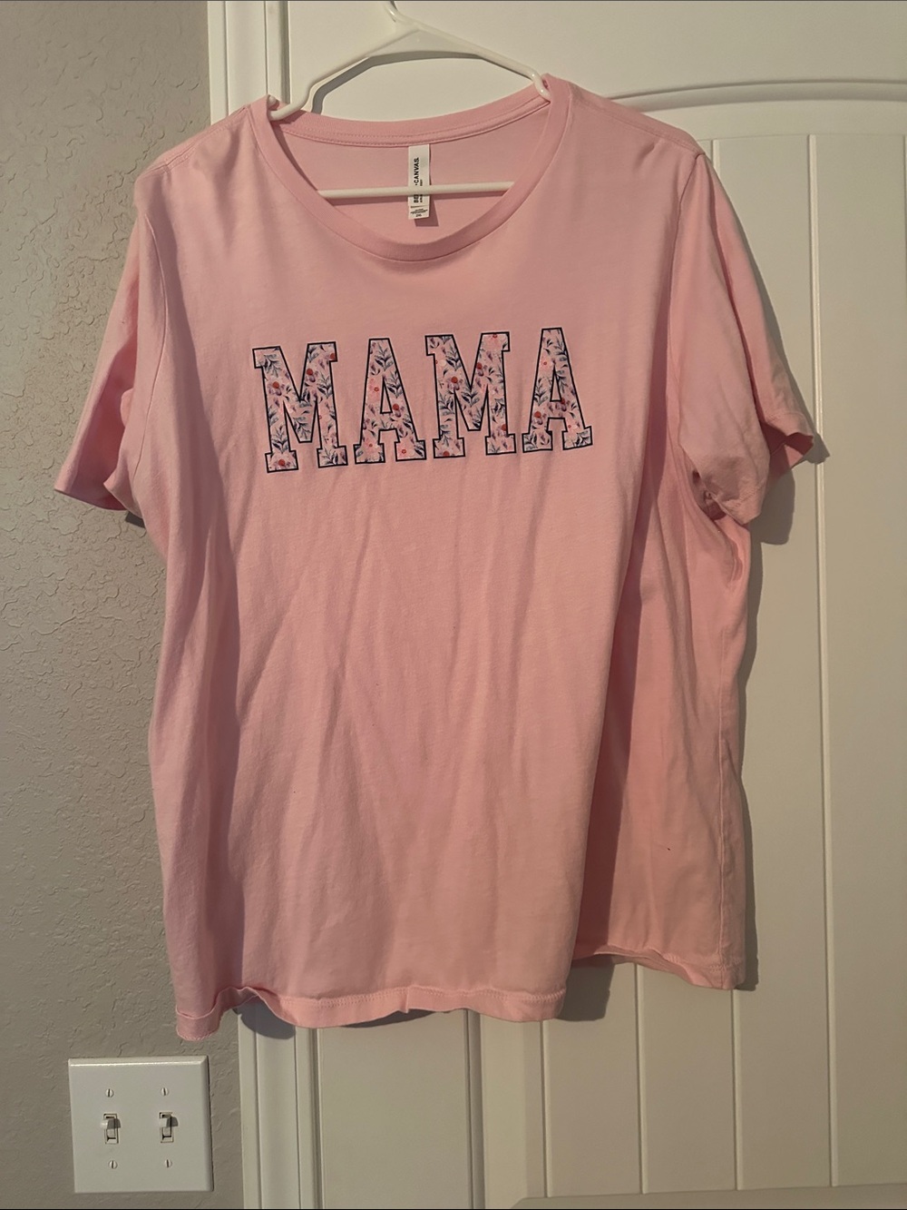 Bella Canvas Pink MAMA Floral Graphic Tee